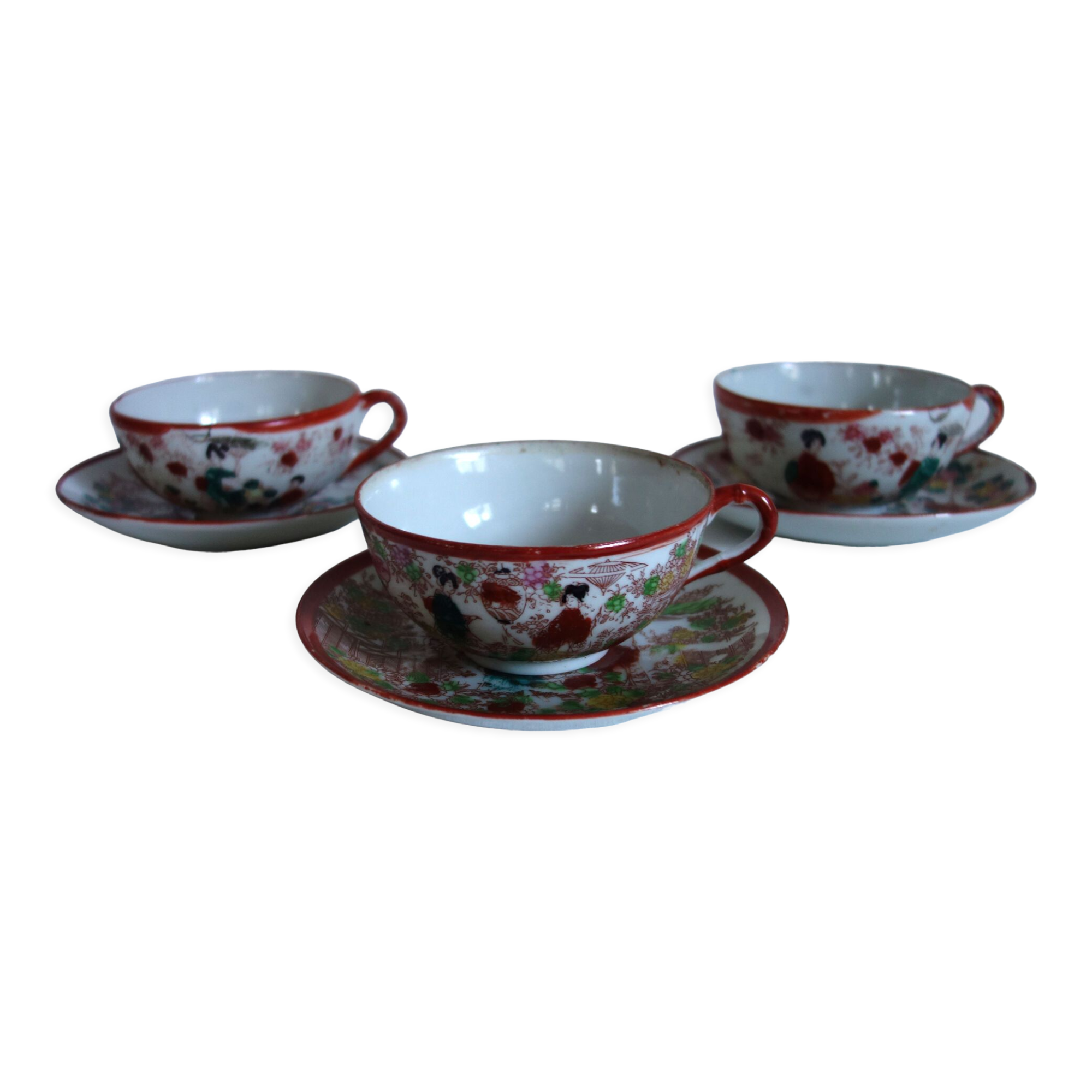 3 Vintage Teacups, Japan