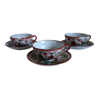 3 Vintage Teacups, Japan