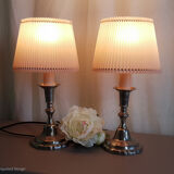 Duo of bedside lamps