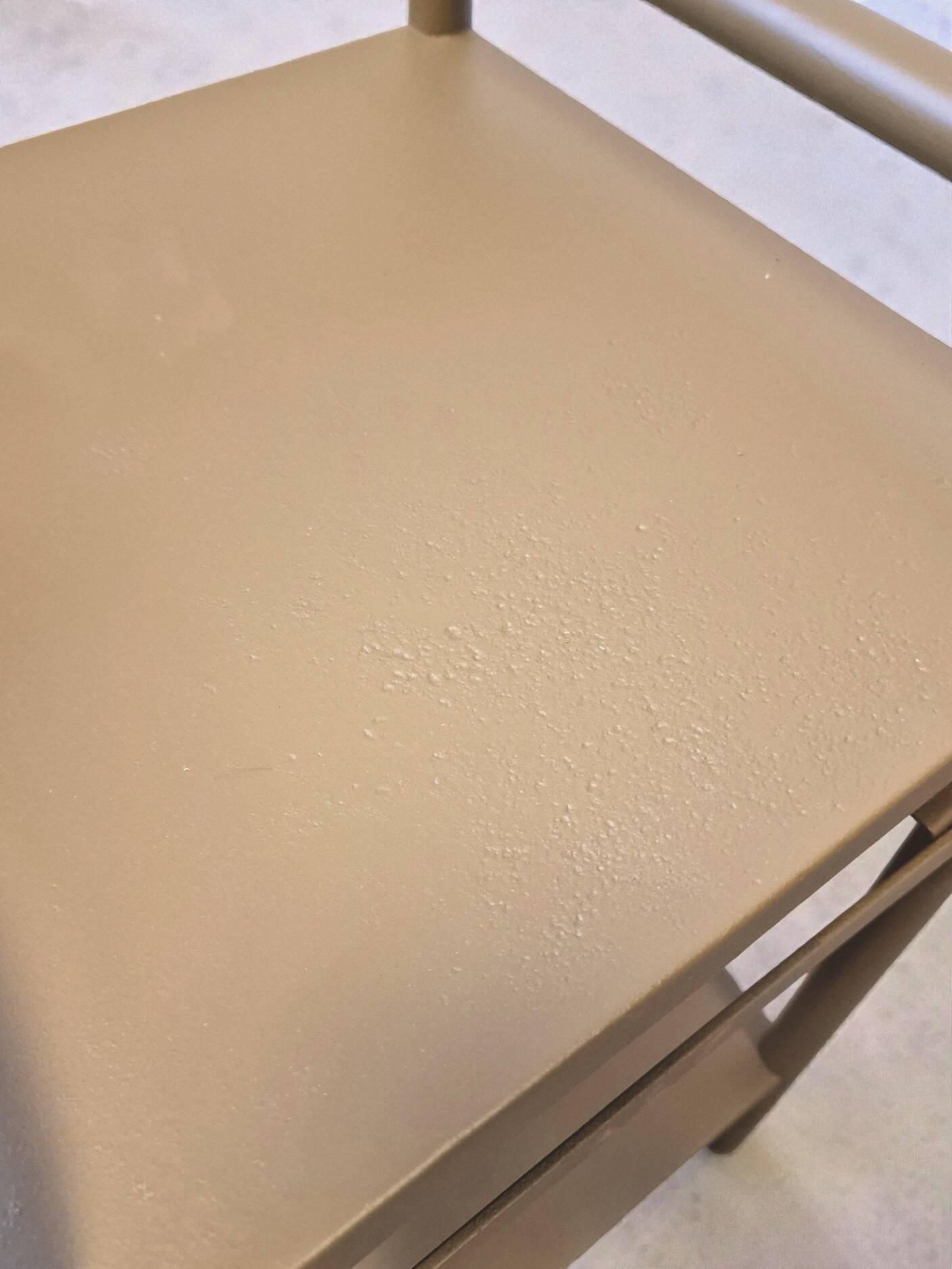 Ochre metal bedside table
