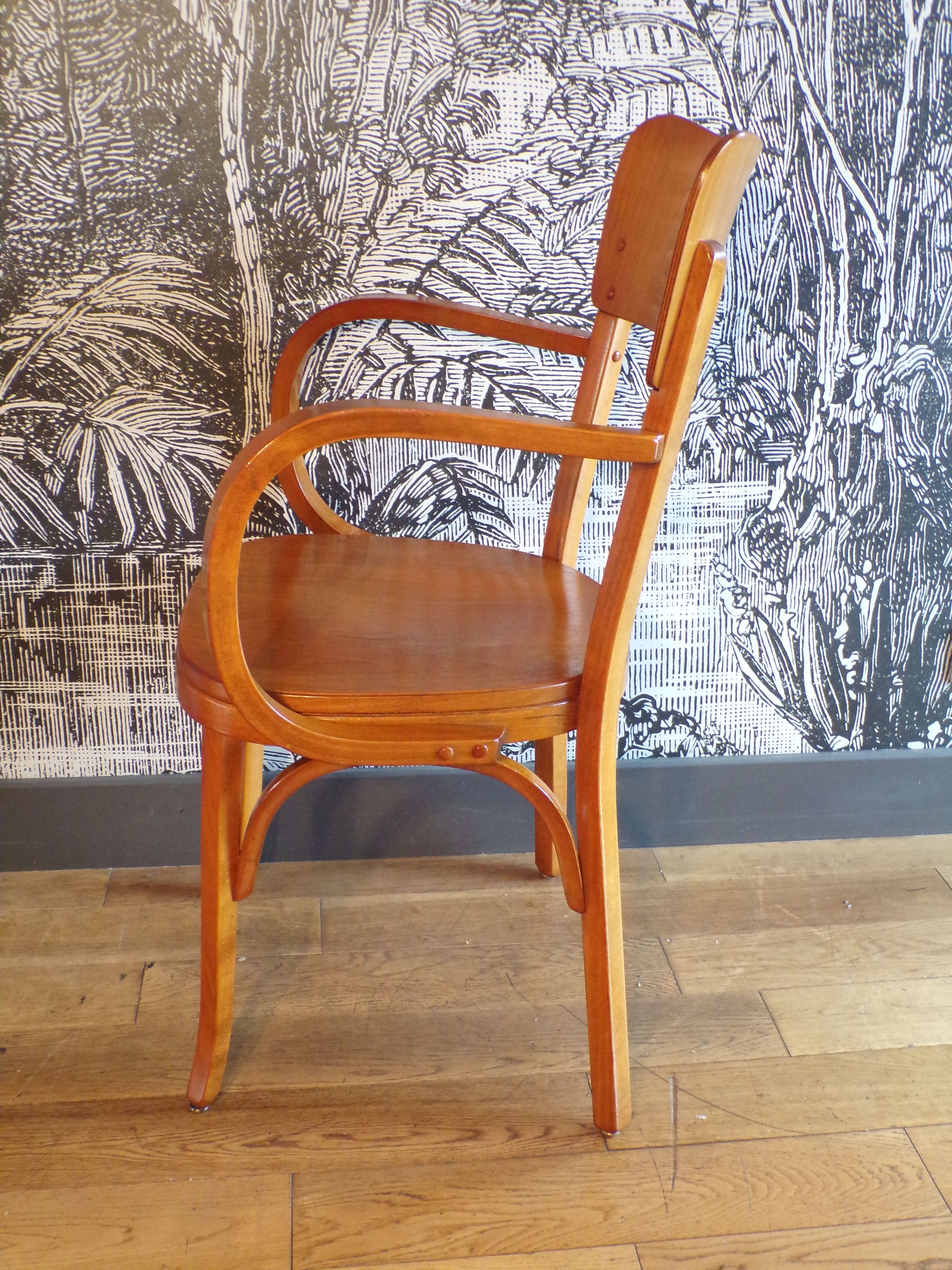 Baumann Chair Curved Wood