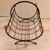Wrought iron review door retro design black