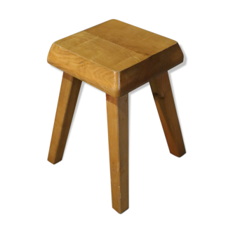 Massive elm stool