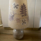 Vintage stoneware lamp signed