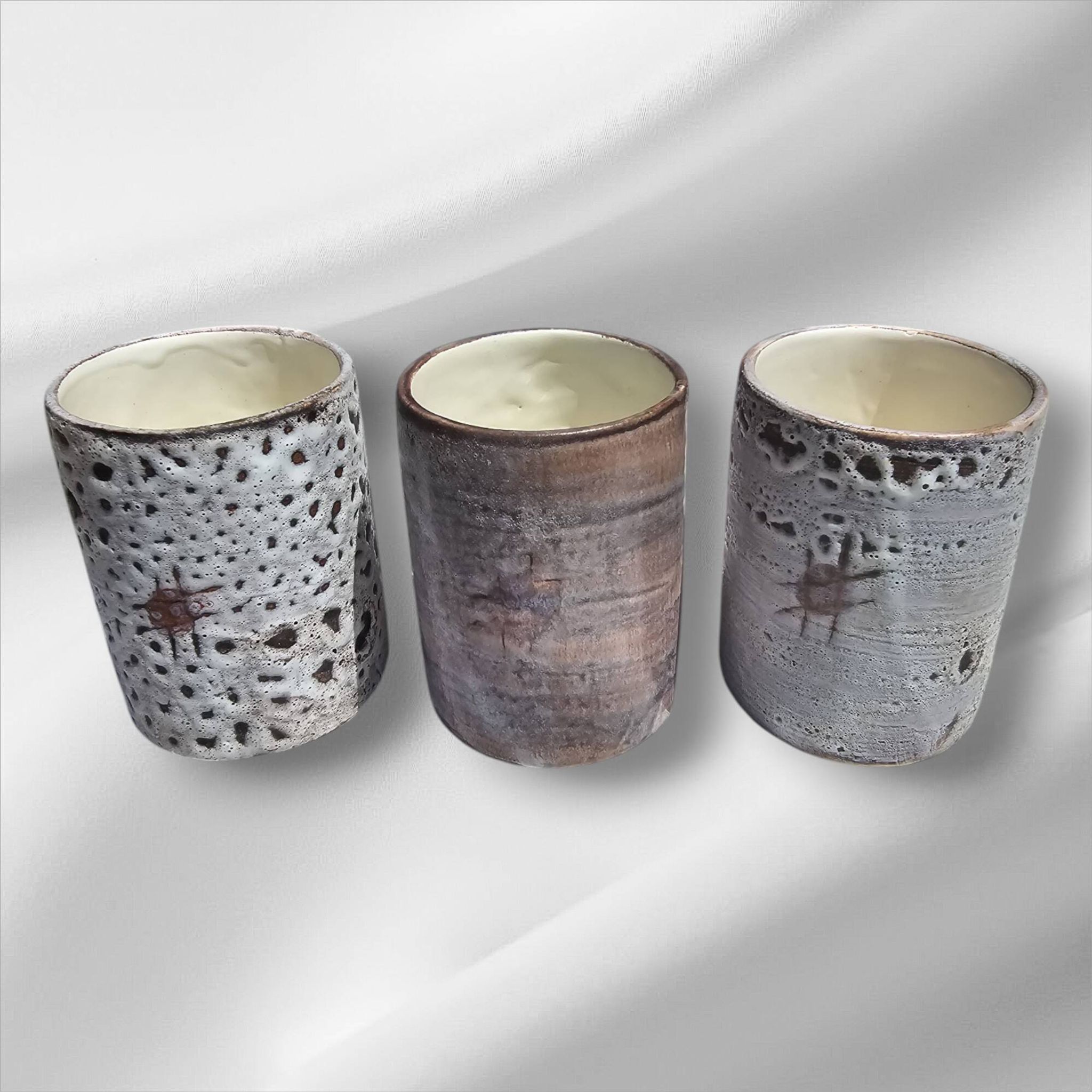 Mid-Century Ceramic Mugs by Francis & Josette Bonaudi for Vallauri