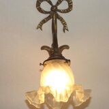 Simple Ruffled Glass Shade Wall Sconce