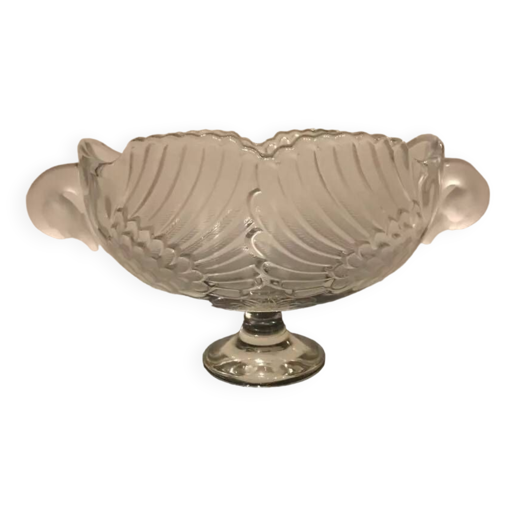 Cut crystal compote bowl