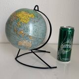 Vintage 1960 terrestrial globe by Girard Barrère - 23 cm