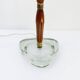 Scandinavian table lamp in glass, wood and brass 1960 Nybro Armaturfabrik