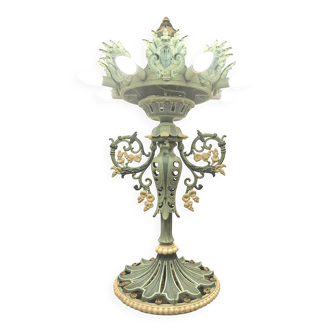 Unique Cast iron Victorian floor lamp art nouveau (converted gas light)