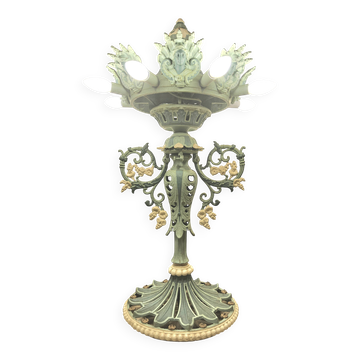Unique Cast iron Victorian floor lamp art nouveau (converted gas light)