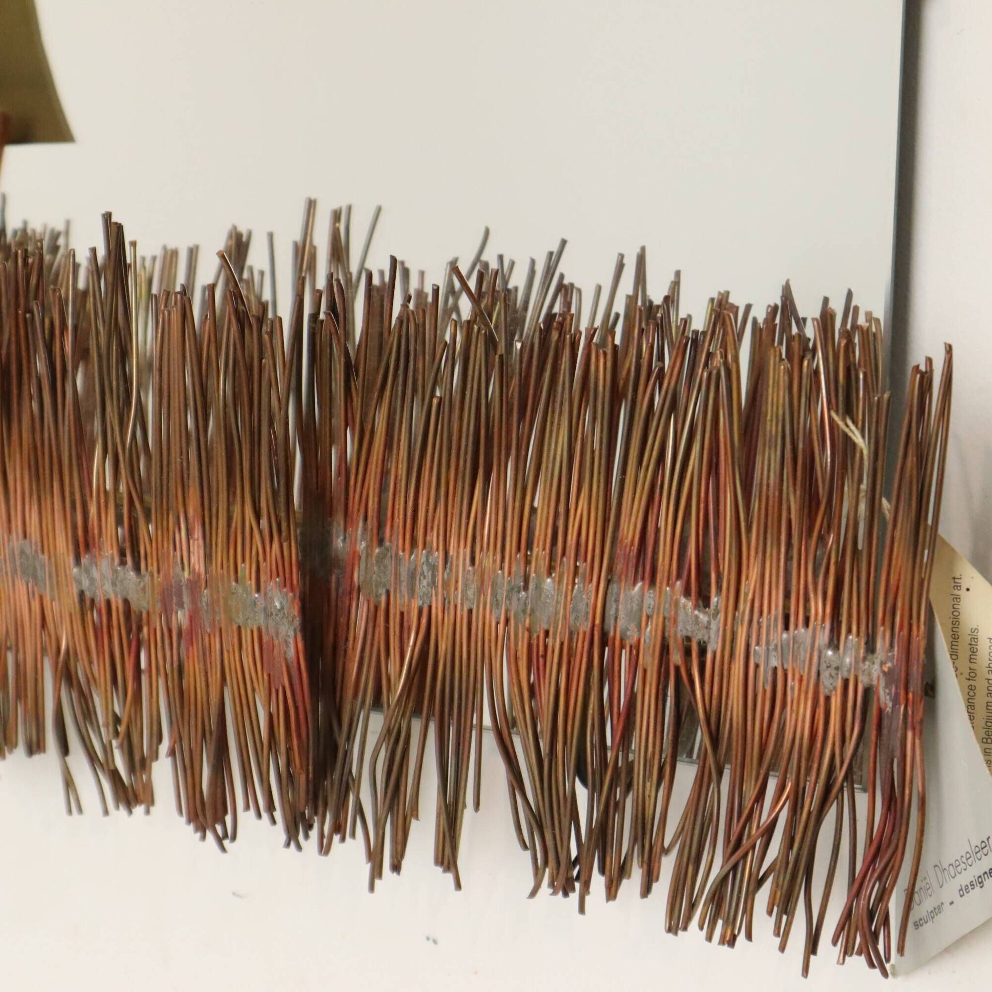Copper and Brass Boat-Design Mirror by Daniel D’Haeseleer, 1970s