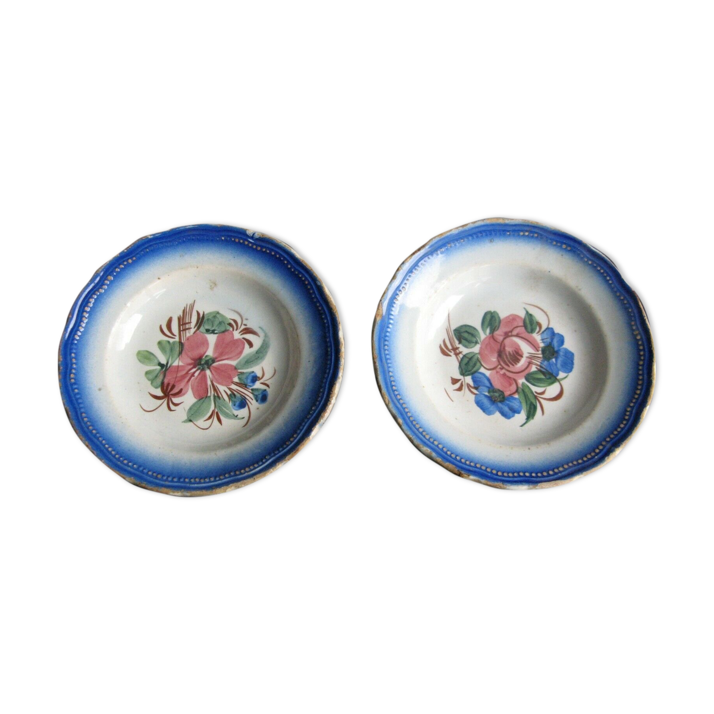 Pair of earthenware dishes