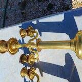 Pair of 3 Branch Brass Candelabra