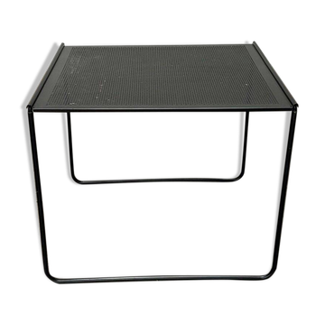 Postmodern perforated metal nesting side table from Ikea, 1980s.