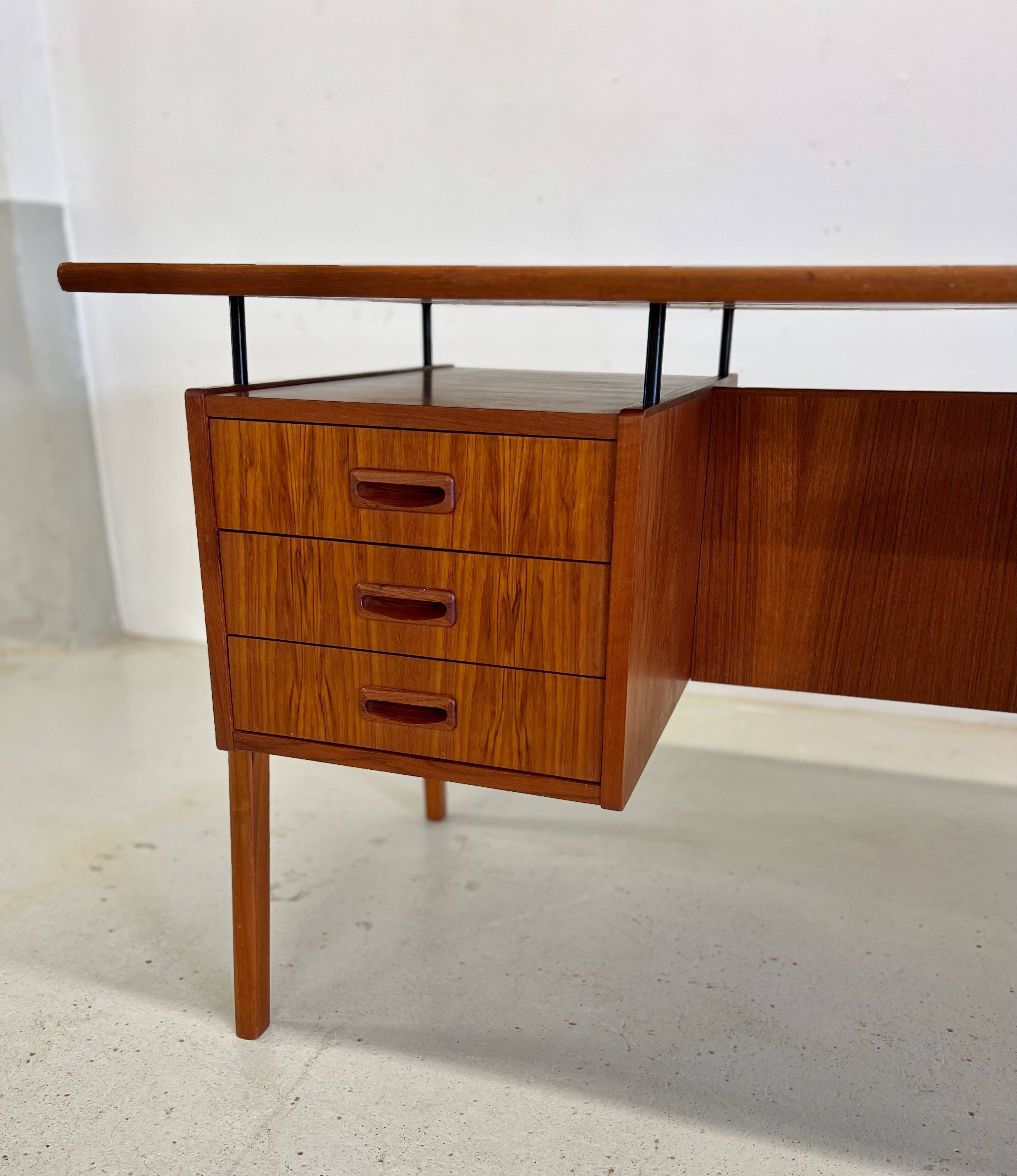 Danish Teak 'Floating-Top' Desk, 1960s.