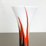 rare Extra Large Vintage Pop Art Opaline Florence glass Vase Design, Italy