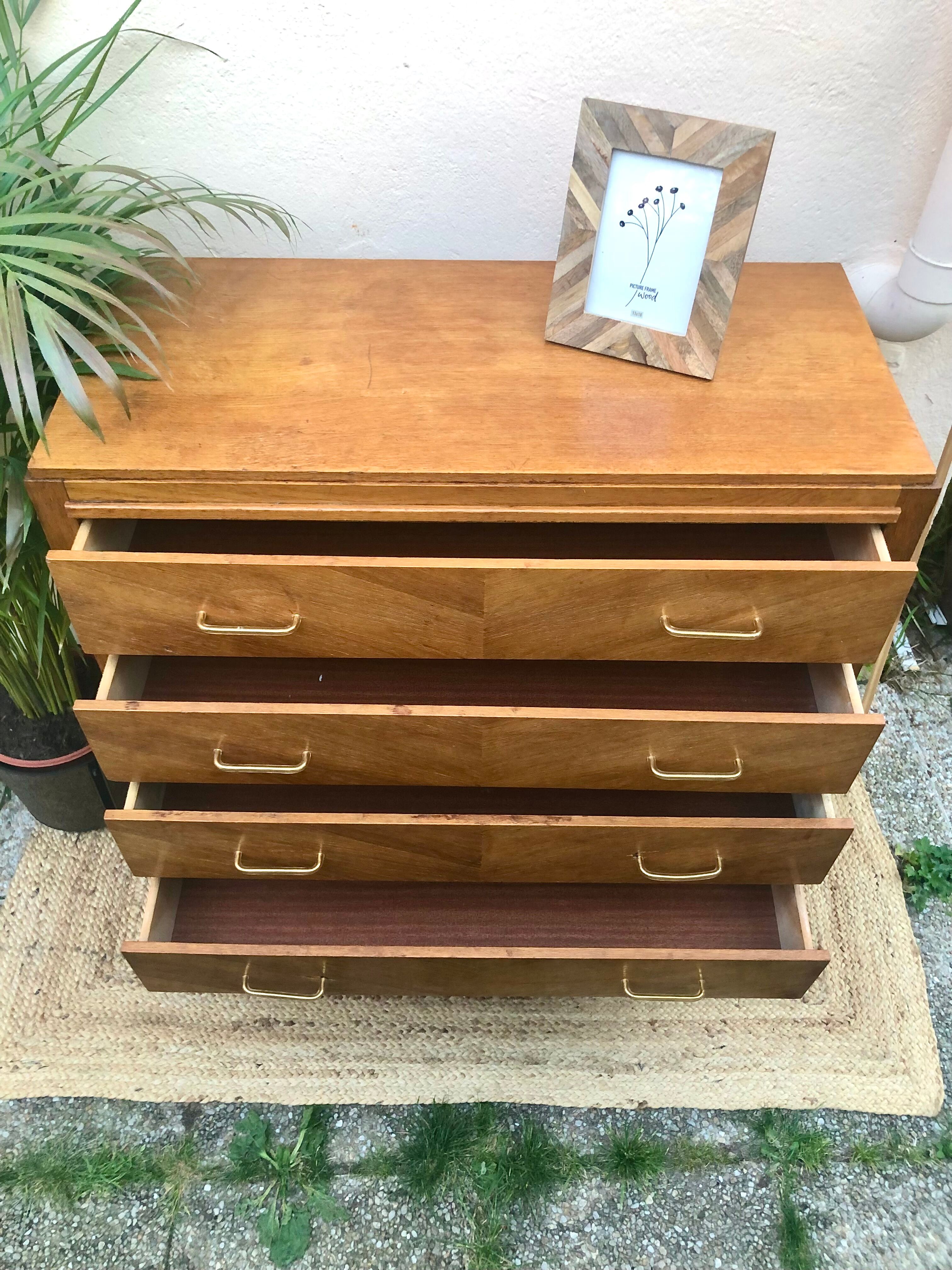 Commode vintage pieds compas