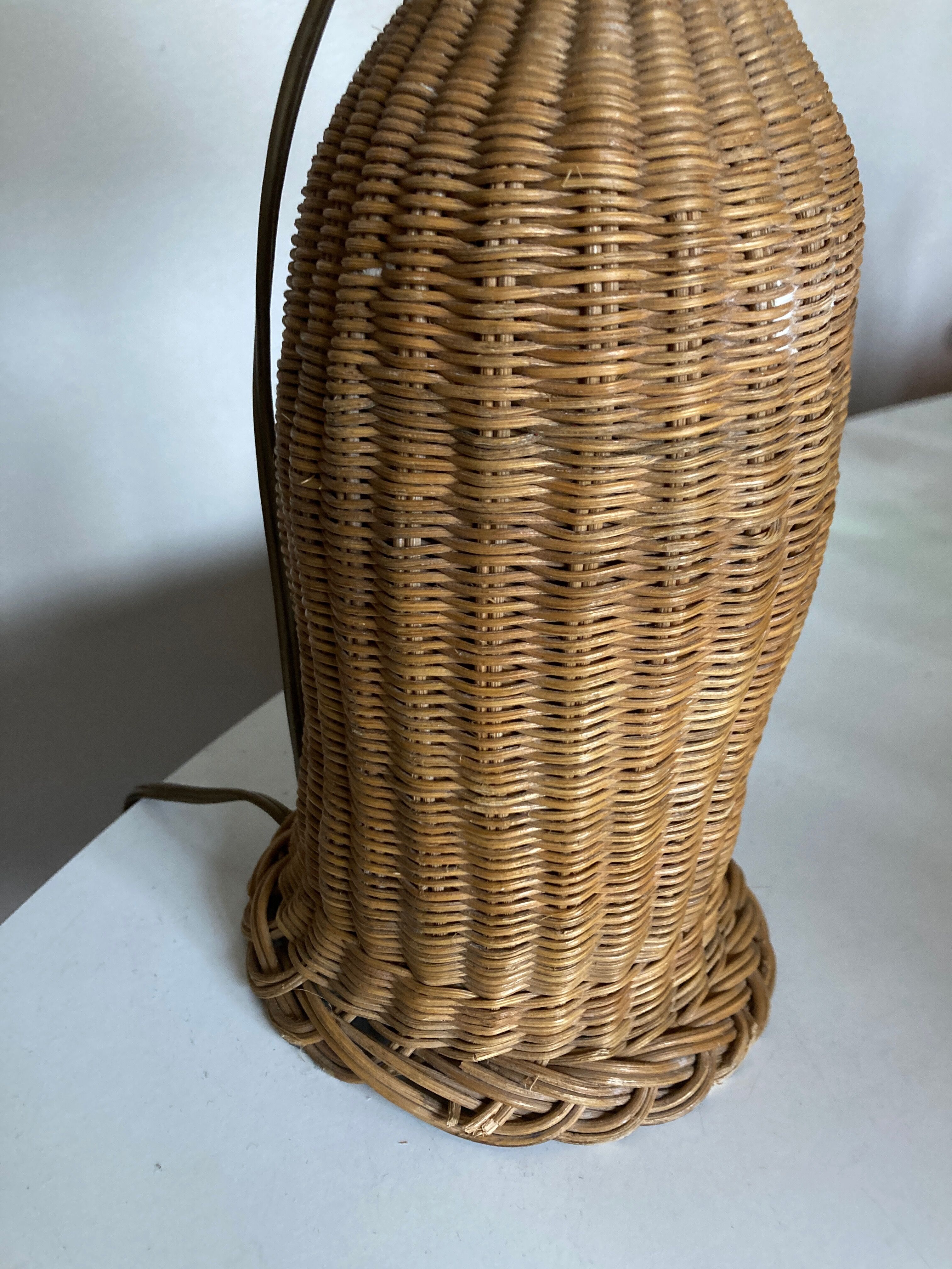 Cabanon Marseille 1950 wicker lamp from basket weavers
