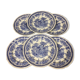 6 flat plates Luneville KG blue