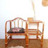 Armchair and rattan tablet