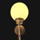 Pair of Napoleon III style brass and opaline wall lights