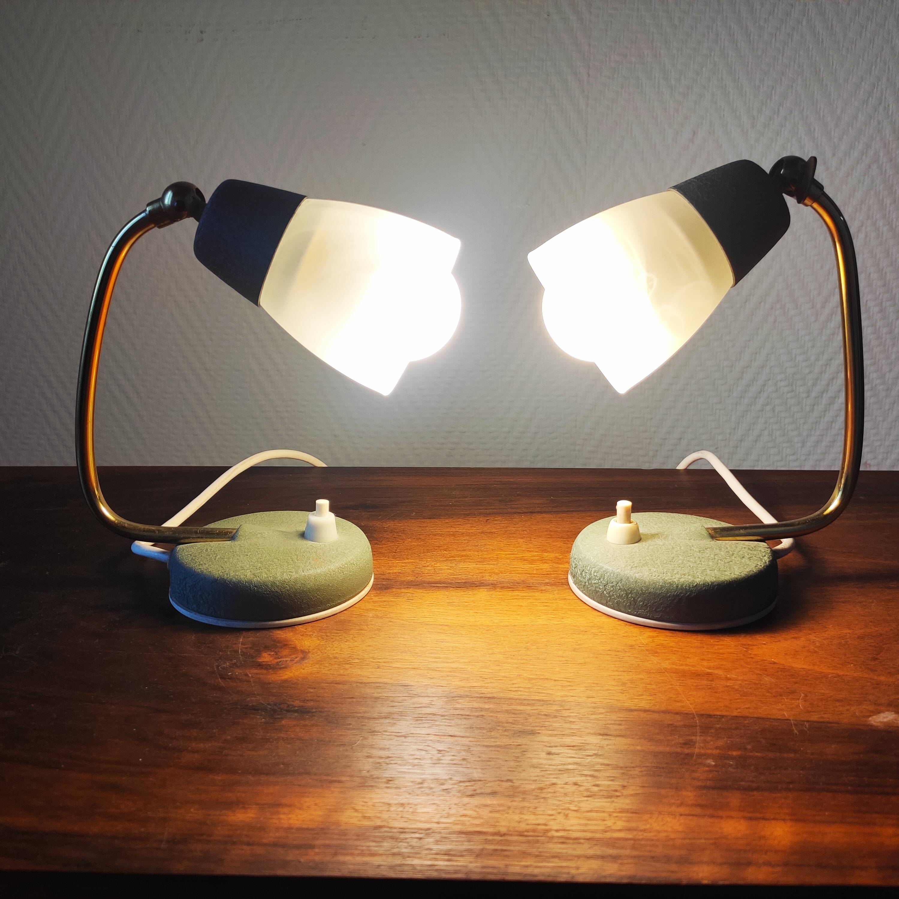 Pair of Mid-Century Bedside Lamps