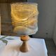 Lampe à poser en bois tourné