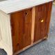 Louis Philippe sideboard with two doors and one drawer, renovated in solid cherry wood
