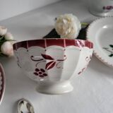 Antique faceted earthenware bowl, Digoin Badonviller