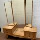 Coiffeuse Art Déco a miroir tripthique en placage de bois clair XX siècle