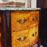 French Mahogany Louis XV Commode with Marble Top