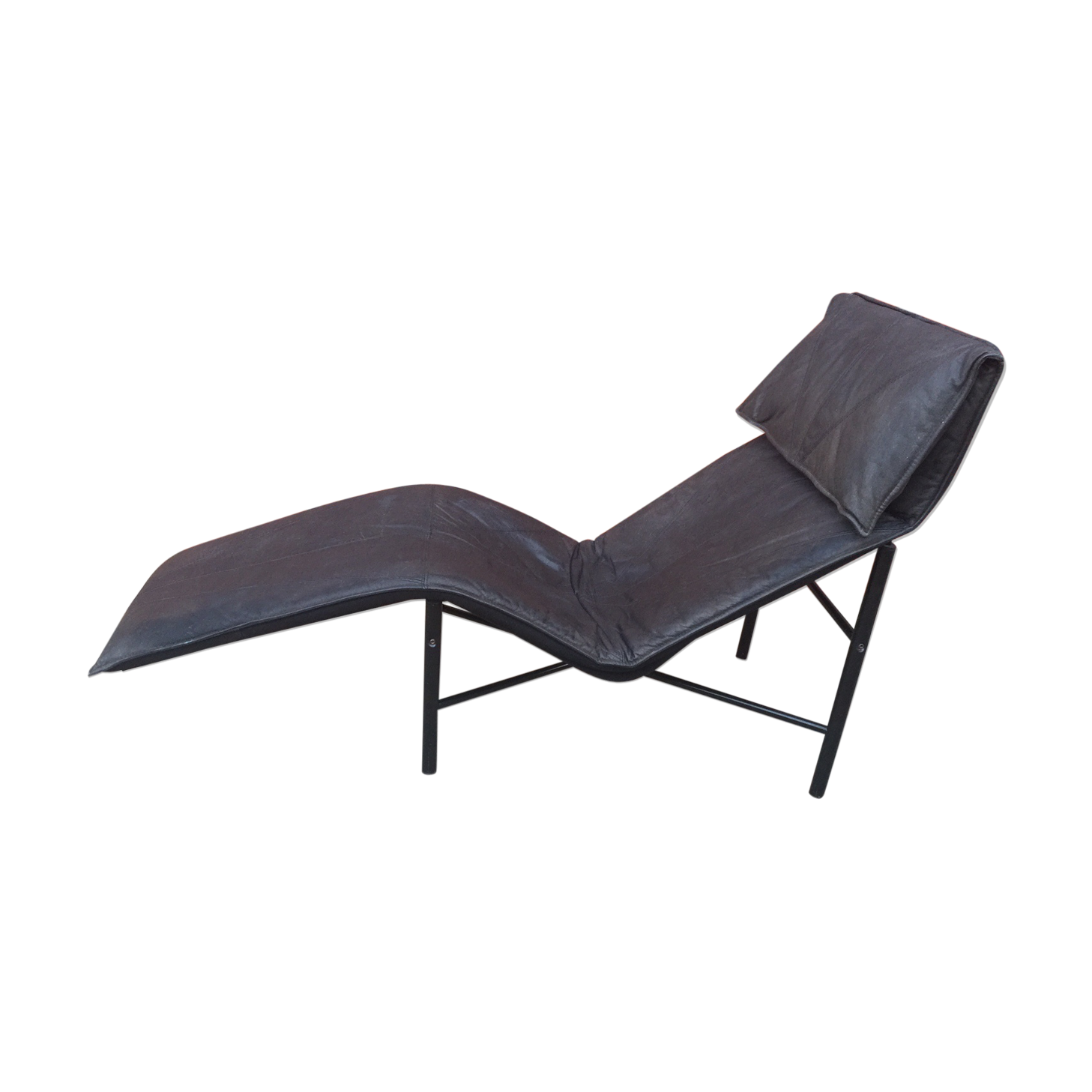 Leather lounge chair  by wrong Björklund  1980 s