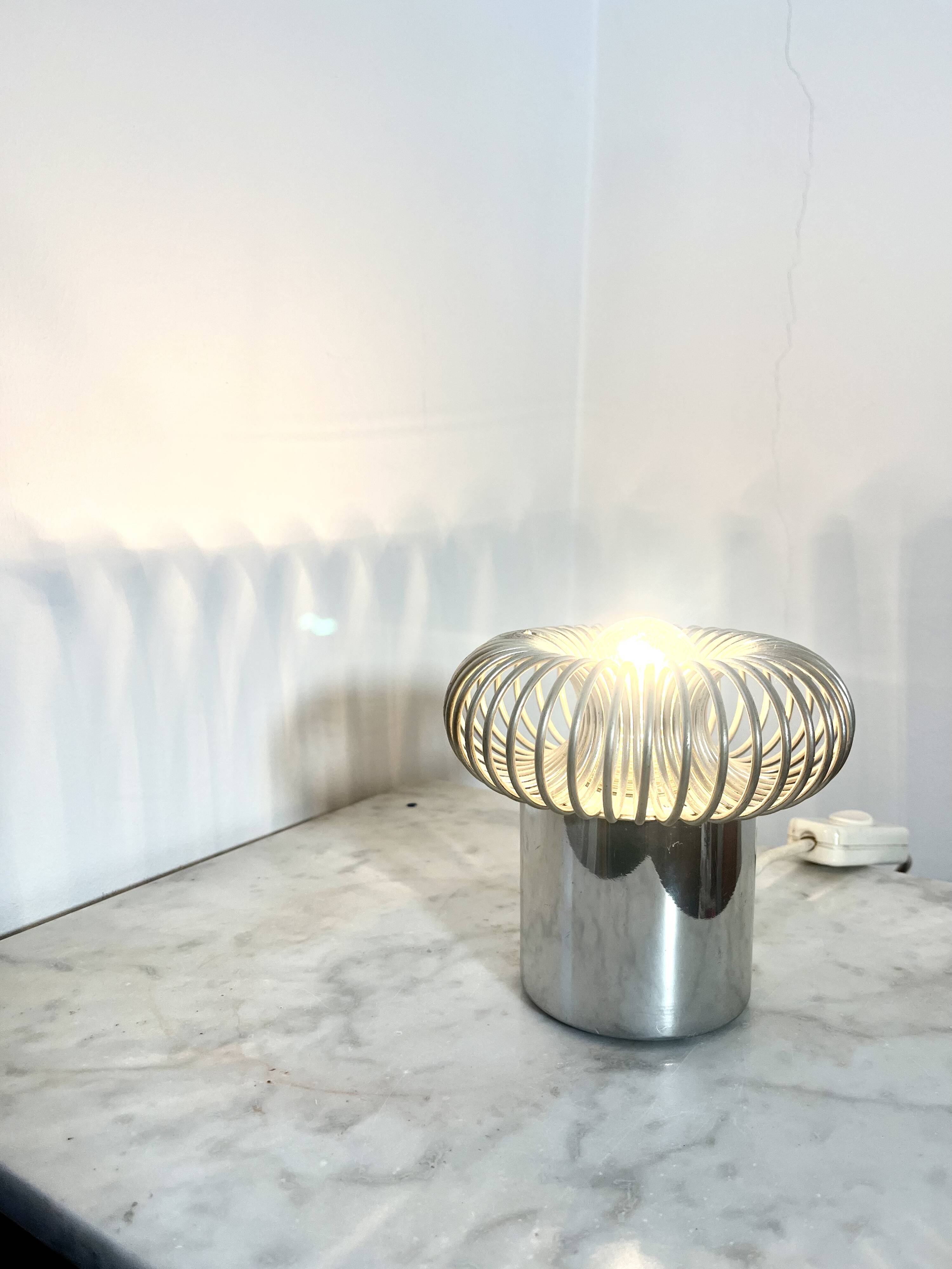 Vintage Philippe Rogier Spring Lamp, 1970s – Luminox / Gallery Oxar, Paris