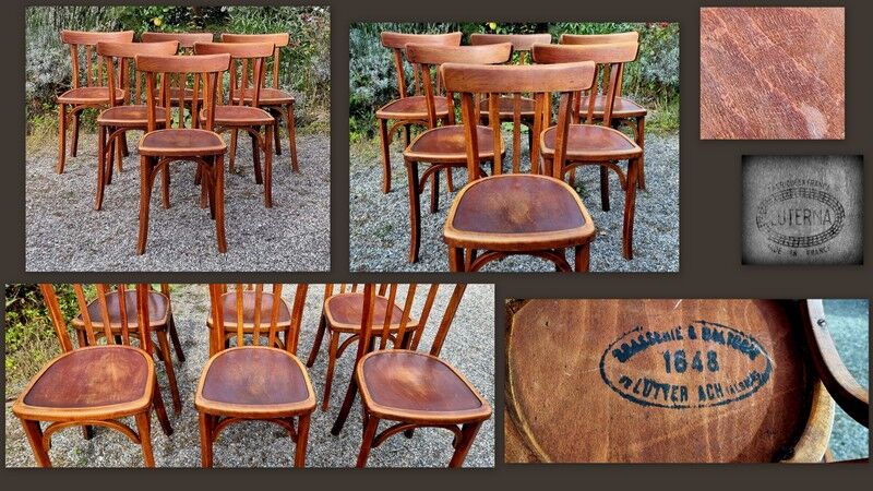 Set 6 chairs bistro Luterma 40s