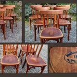Set 6 chairs bistro Luterma 40s