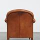 Fauteuil en cuir de vachette couleur cognac