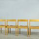 Vintage dutch design oak dining chairs, 1960s