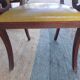English desk and lyre chair, leather, extensions.