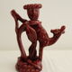 Vintage red ceramic candle holder - doe - "Nice"