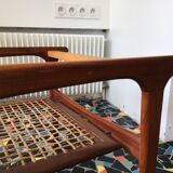 Teak coffee table and canning by Louis Van Teeffelen