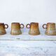 4 tasses en grès signées Jean Pierre Prudhomme