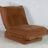 Chauffeuse velours "caramel", France, circa 1970.