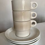 Gien's Cups in Faience Creation Prisunic 1970
