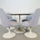 Chaises Tulipe Vintage et Table à Manger dans le style d'Eero Saarinen, années 1970, Ensemble de 5