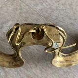 Pair of gilded bronze wall lamps, France, 1940