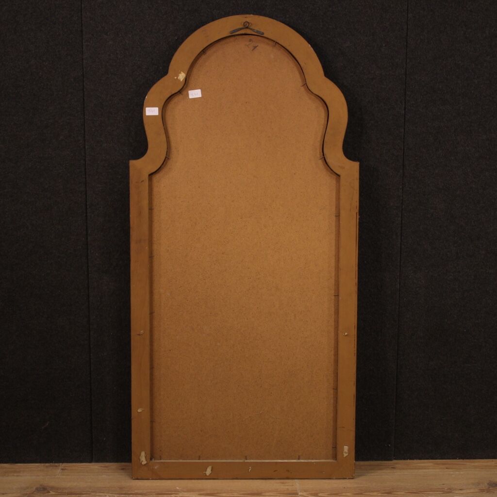 English mirror chinoiserie lacquered, gilded and painted