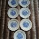 7 antique dessert plates in ironstone