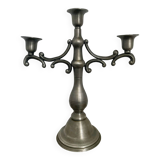 3-arm pewter candle holder / candlestick