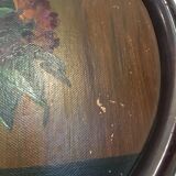 Still life bouquet of priming oval frame